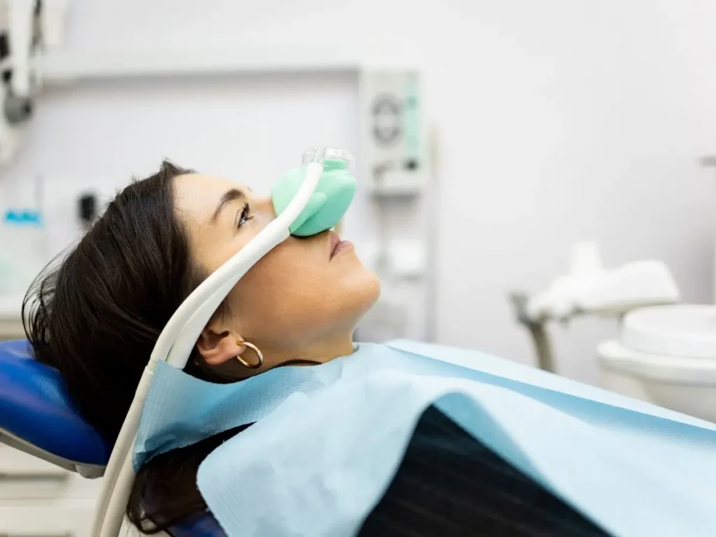 Sedation dentistry with nitrous oxide patient