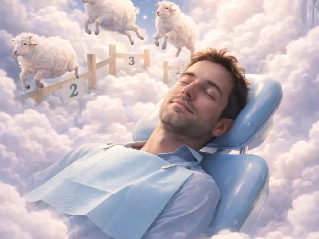 man asleep dental office sedation